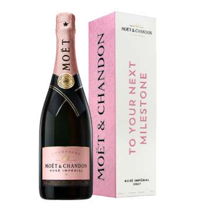 MOET & CHANDON Rose Imperial milestones ?cardboard gift box75cl